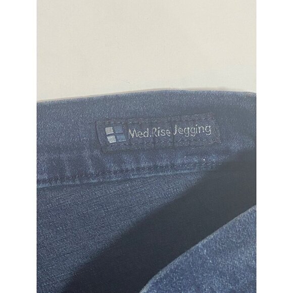 Salt Works Dark Wash Denim Mid Rise Jeggings Ankle Zippers Women’s 12P NWT - Picture 5 of 11